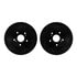 8512-01018 by DYNAMIC FRICTION COMPANY - Brake Rotor - Dimpled & Slotted - Black w/5000 Brake Pads & HW Kit