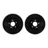 8512-03005 by DYNAMIC FRICTION COMPANY - Rotors-Drilled & Slotted-Black w/ 5000 Advanced Brake Pads Incl Hdw