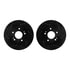 8512-03018 by DYNAMIC FRICTION COMPANY - Rotors-Drilled & Slotted-Black w/ 5000 Advanced Brake Pads Incl Hdw