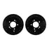 8512-03020 by DYNAMIC FRICTION COMPANY - Brake Rotor - Dimpled & Slotted - Black w/5000 Brake Pads & HW Kit