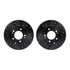 8512-03035 by DYNAMIC FRICTION COMPANY - Brake Rotor - Dimpled & Slotted - Black w/5000 Brake Pads & HW Kit