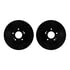 8512-03045 by DYNAMIC FRICTION COMPANY - Rotors-Drilled & Slotted-Black w/ 5000 Advanced Brake Pads Incl Hdw