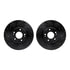 8512-03067 by DYNAMIC FRICTION COMPANY - Rotors-Drilled & Slotted-Black w/ 5000 Advanced Brake Pads Incl Hdw