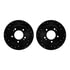 8512-03073 by DYNAMIC FRICTION COMPANY - Rotors-Drilled & Slotted-Black w/ 5000 Advanced Brake Pads Incl Hdw