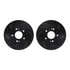 8512-03074 by DYNAMIC FRICTION COMPANY - Rotors-Drilled & Slotted-Black w/ 5000 Advanced Brake Pads Incl Hdw