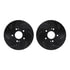 8512-03076 by DYNAMIC FRICTION COMPANY - Rotors-Drilled & Slotted-Black w/ 5000 Advanced Brake Pads Incl Hdw