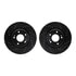 8512-03102 by DYNAMIC FRICTION COMPANY - Rotors-Drilled & Slotted-Black w/ 5000 Advanced Brake Pads Incl Hdw