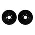 8512-03099 by DYNAMIC FRICTION COMPANY - Brake Rotor - Dimpled & Slotted - Black w/5000 Brake Pads & HW Kit