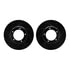 8512-11006 by DYNAMIC FRICTION COMPANY - Brake Rotor - Drilled & Slotted - Black w/5000 Brake Pads & HW Kit