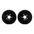 8512-11027 by DYNAMIC FRICTION COMPANY - Brake Rotor - Dimpled & Slotted - Black w/5000 Brake Pads & HW Kit