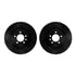 8512-11030 by DYNAMIC FRICTION COMPANY - Rotors-Drilled & Slotted-Black w/ 5000 Advanced Brake Pads Incl Hdw