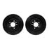 8512-11038 by DYNAMIC FRICTION COMPANY - Rotors-Drilled & Slotted-Black w/ 5000 Advanced Brake Pads Incl Hdw