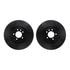 8512-11040 by DYNAMIC FRICTION COMPANY - Rotors-Drilled & Slotted-Black w/ 5000 Advanced Brake Pads Incl Hdw