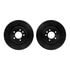 8512-11039 by DYNAMIC FRICTION COMPANY - Rotors-Drilled & Slotted-Black w/ 5000 Advanced Brake Pads Incl Hdw