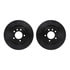 8512-11043 by DYNAMIC FRICTION COMPANY - Rotors-Drilled & Slotted-Black w/ 5000 Advanced Brake Pads Incl Hdw