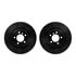 8512-11103 by DYNAMIC FRICTION COMPANY - Rotors-Drilled & Slotted-Black w/ 5000 Advanced Brake Pads Incl Hdw