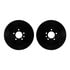 8512-11091 by DYNAMIC FRICTION COMPANY - Rotors-Drilled & Slotted-Black w/ 5000 Advanced Brake Pads Incl Hdw