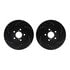 8512-13010 by DYNAMIC FRICTION COMPANY - Rotors-Drilled & Slotted-Black w/ 5000 Advanced Brake Pads Incl Hdw