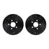 8512-13024 by DYNAMIC FRICTION COMPANY - Brake Rotor - Dimpled & Slotted - Black w/5000 Brake Pads & HW Kit