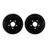 8512-13026 by DYNAMIC FRICTION COMPANY - Rotors-Drilled & Slotted-Black w/ 5000 Advanced Brake Pads Incl Hdw