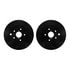 8512-13027 by DYNAMIC FRICTION COMPANY - Rotors-Drilled & Slotted-Black w/ 5000 Advanced Brake Pads Incl Hdw