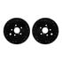 8512-13043 by DYNAMIC FRICTION COMPANY - Brake Rotor - Dimpled & Slotted - Black w/5000 Brake Pads & HW Kit