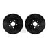 8512-13049 by DYNAMIC FRICTION COMPANY - Rotors-Drilled & Slotted-Black w/ 5000 Advanced Brake Pads Incl Hdw