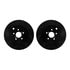 8512-13050 by DYNAMIC FRICTION COMPANY - Rotors-Drilled & Slotted-Black w/ 5000 Advanced Brake Pads Incl Hdw