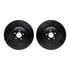 8512-20020 by DYNAMIC FRICTION COMPANY - Rotors-Drilled & Slotted-Black w/ 5000 Advanced Brake Pads Incl Hdw