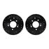 8512-21017 by DYNAMIC FRICTION COMPANY - Rotors-Drilled & Slotted-Black w/ 5000 Advanced Brake Pads Incl Hdw