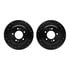 8512-21021 by DYNAMIC FRICTION COMPANY - Rotors-Drilled & Slotted-Black w/ 5000 Advanced Brake Pads Incl Hdw