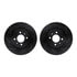 8512-21026 by DYNAMIC FRICTION COMPANY - Rotors-Drilled & Slotted-Black w/ 5000 Advanced Brake Pads Incl Hdw