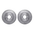 7612-67003 by DYNAMIC FRICTION COMPANY - Rotors-Drilled & Slotted-Silver w/ 5000 Euro Ceramic Brake Pads Incl Hdw