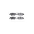 7612-73053 by DYNAMIC FRICTION COMPANY - Rotors-Drilled & Slotted-Silver w/ 5000 Euro Ceramic Brake Pads Incl Hdw