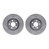 7612-74024 by DYNAMIC FRICTION COMPANY - Rotors-Drilled & Slotted-Silver w/ 5000 Euro Ceramic Brake Pads Incl Hdw