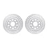 7612-75002 by DYNAMIC FRICTION COMPANY - Rotors-Drilled & Slotted-Silver w/ 5000 Euro Ceramic Brake Pads Incl Hdw