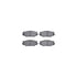 7612-76001 by DYNAMIC FRICTION COMPANY - Rotors-Drilled & Slotted-Silver w/ 5000 Euro Ceramic Brake Pads Incl Hdw