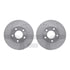 7612-80002 by DYNAMIC FRICTION COMPANY - Rotors-Drilled & Slotted-Silver w/ 5000 Euro Ceramic Brake Pads Incl Hdw