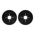 8512-59027 by DYNAMIC FRICTION COMPANY - Rotors-Drilled & Slotted-Black w/ 5000 Advanced Brake Pads Incl Hdw
