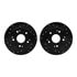 8512-59032 by DYNAMIC FRICTION COMPANY - Rotors-Drilled & Slotted-Black w/ 5000 Advanced Brake Pads Incl Hdw