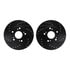 8512-59038 by DYNAMIC FRICTION COMPANY - Rotors-Drilled & Slotted-Black w/ 5000 Advanced Brake Pads Incl Hdw