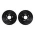 8512-59036 by DYNAMIC FRICTION COMPANY - Rotors-Drilled & Slotted-Black w/ 5000 Advanced Brake Pads Incl Hdw