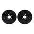 8512-59046 by DYNAMIC FRICTION COMPANY - Rotors-Drilled & Slotted-Black w/ 5000 Advanced Brake Pads Incl Hdw
