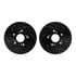 8512-59050 by DYNAMIC FRICTION COMPANY - Rotors-Drilled & Slotted-Black w/ 5000 Advanced Brake Pads Incl Hdw