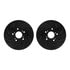 8512-59055 by DYNAMIC FRICTION COMPANY - Rotors-Drilled & Slotted-Black w/ 5000 Advanced Brake Pads Incl Hdw