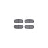8512-59058 by DYNAMIC FRICTION COMPANY - Brake Rotor - Dimpled & Slotted - Black w/5000 Brake Pads & HW Kit