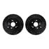 8512-59062 by DYNAMIC FRICTION COMPANY - Brake Rotor - Dimpled & Slotted - Black w/5000 Brake Pads & HW Kit
