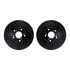 8512-59067 by DYNAMIC FRICTION COMPANY - Brake Rotor - Dimpled & Slotted - Black w/5000 Brake Pads & HW Kit