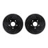 8512-59066 by DYNAMIC FRICTION COMPANY - Rotors-Drilled & Slotted-Black w/ 5000 Advanced Brake Pads Incl Hdw