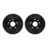 8512-59072 by DYNAMIC FRICTION COMPANY - Rotors-Drilled & Slotted-Black w/ 5000 Advanced Brake Pads Incl Hdw